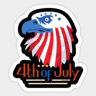 4th of July Eagle Sticker